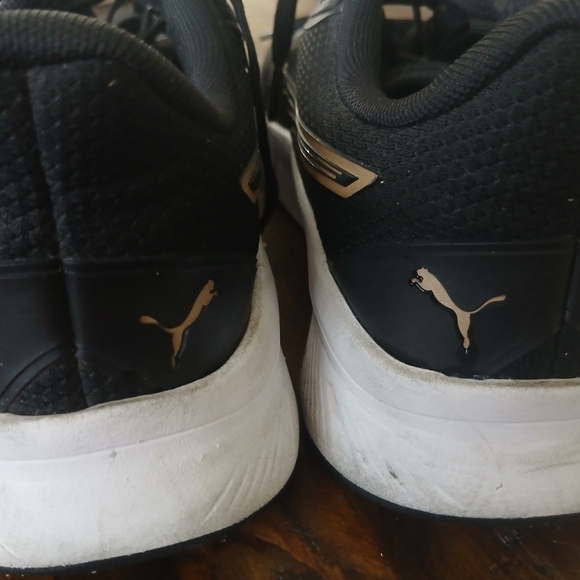 Women PUMA Lite Black Athletic Shoes sz 9 - Picture 3 of 10